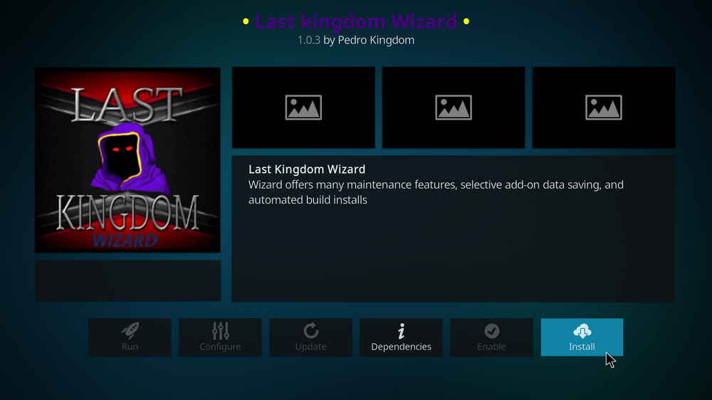 Install Kodi Last Kingdom Wizard addon