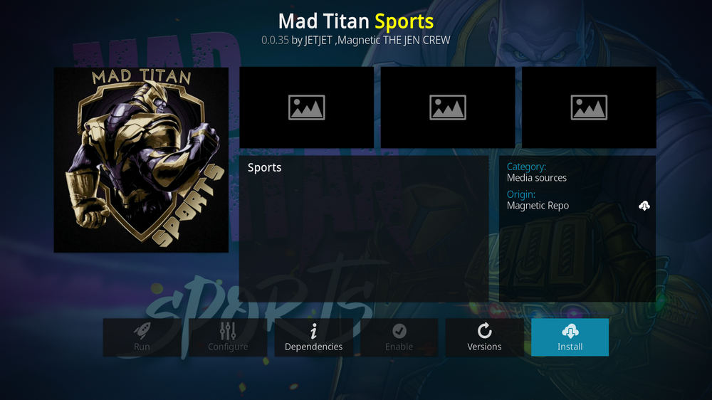 Install Kodi Mad Titan Sports addon