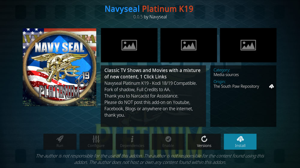 Install Kodi Navyseal addon