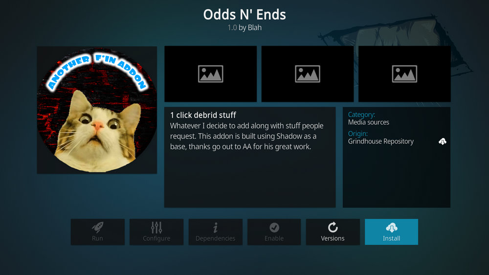 Install Kodi OddsNEnds addon