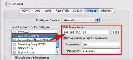 Check proxy info on Mac