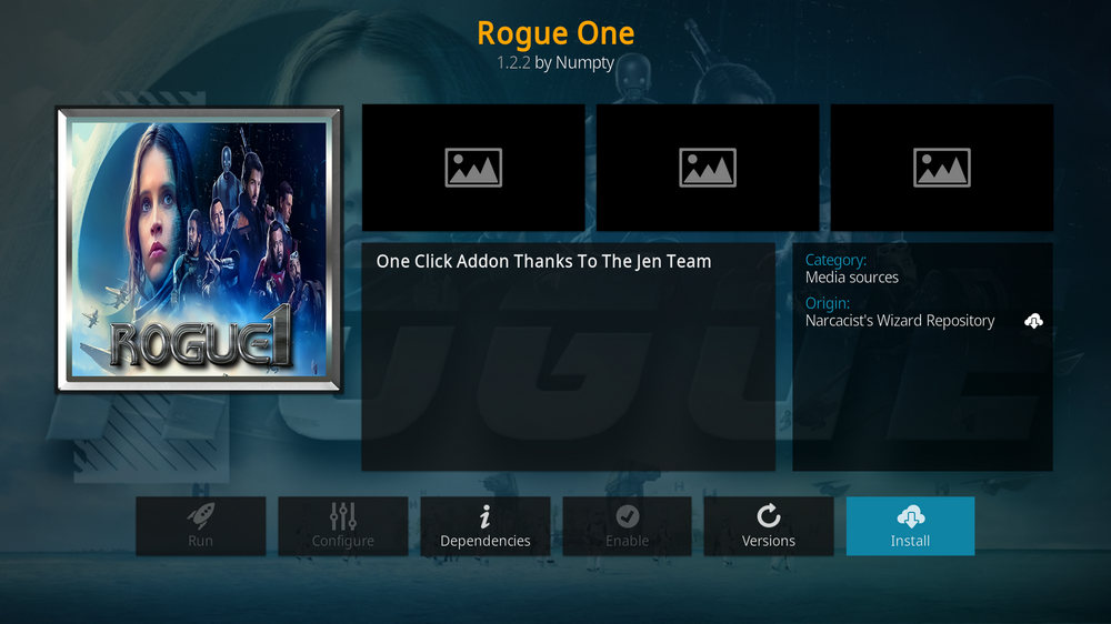 Install Kodi Rogue One addon