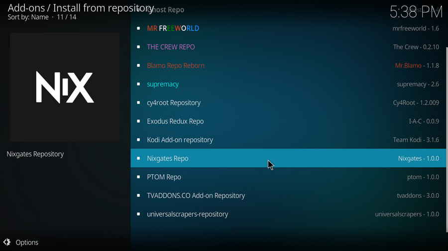 Select Nixgate Repository