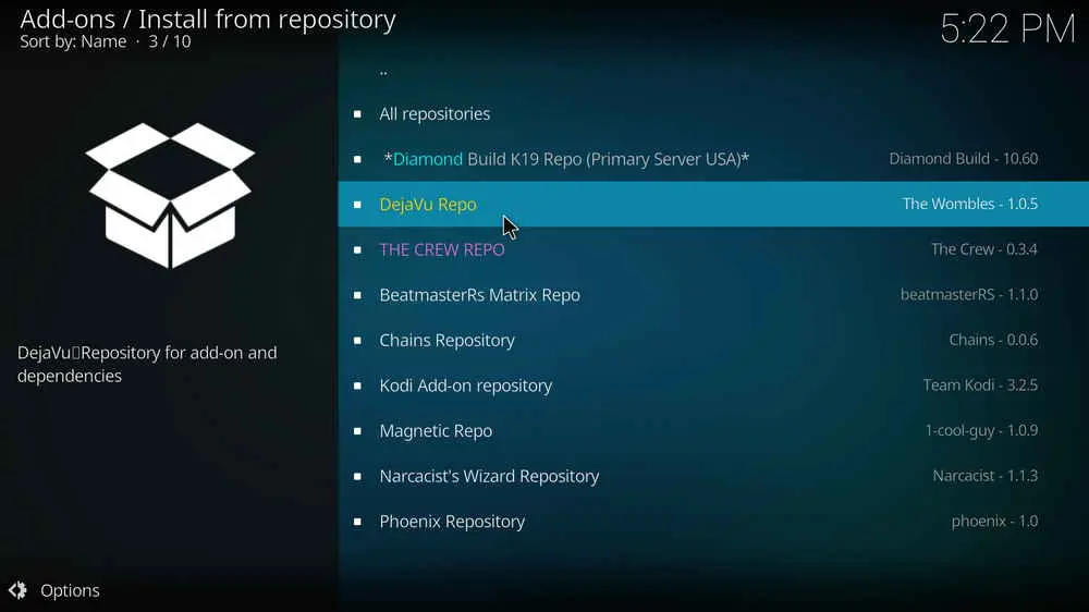 Select DejaVu Repository