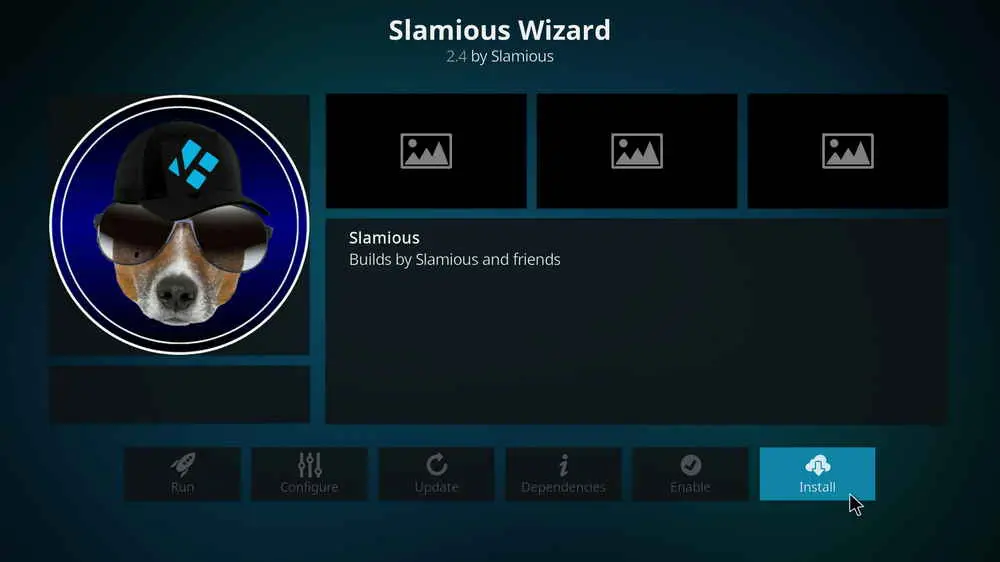 Install Kodi Slamious Wizard addon