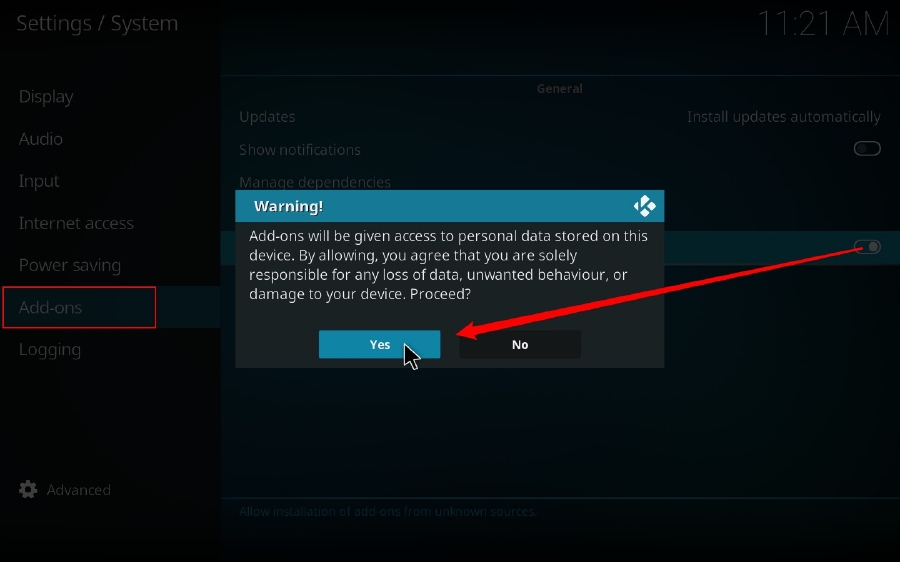 Enable Unknown Sources Option