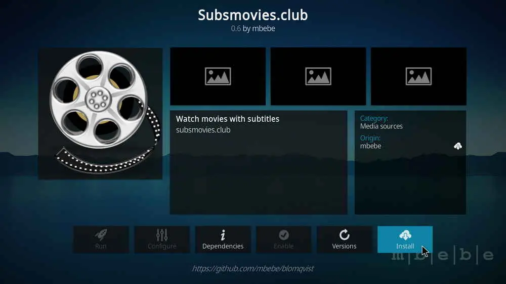 Install Kodi Subsmovies.club addon