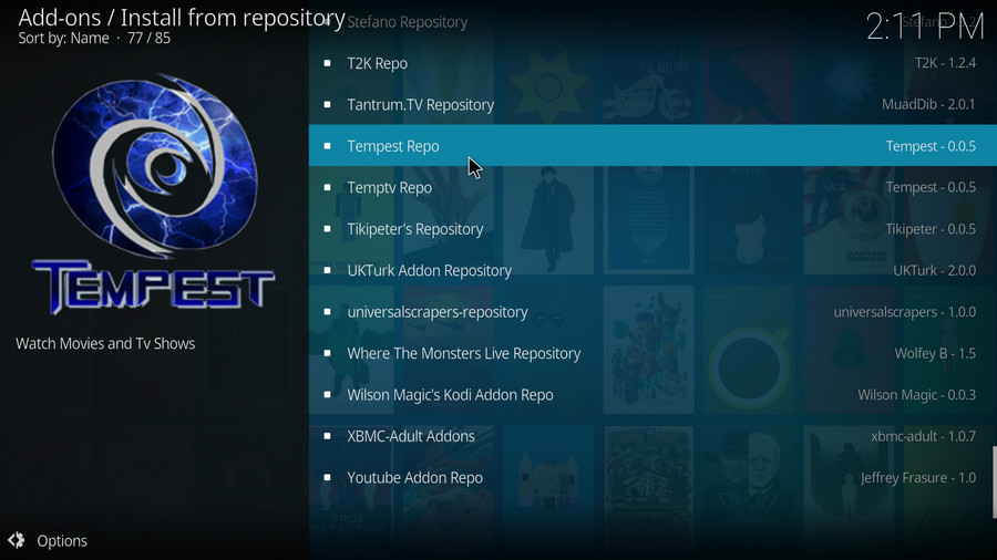 Select Tempest Repository