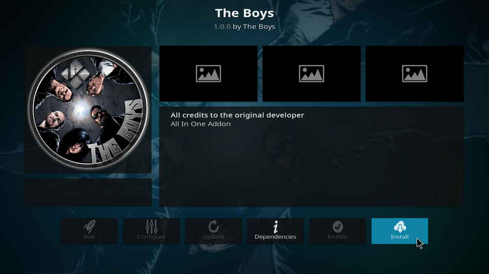 Install Kodi The Boys addon