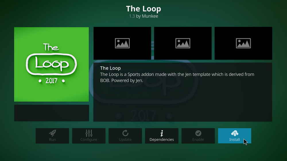 Install Kodi The Loopaddon