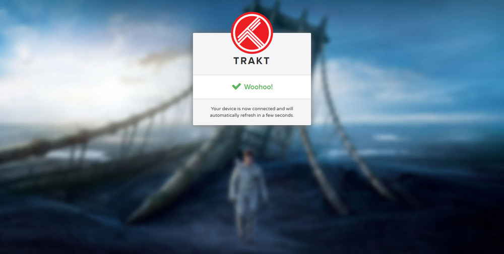 Trakt authentication completed
