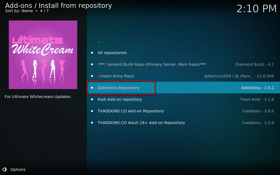 Find Ultimate Whitecream Kodi Add-on