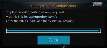 Uptobox authorization on Kodi