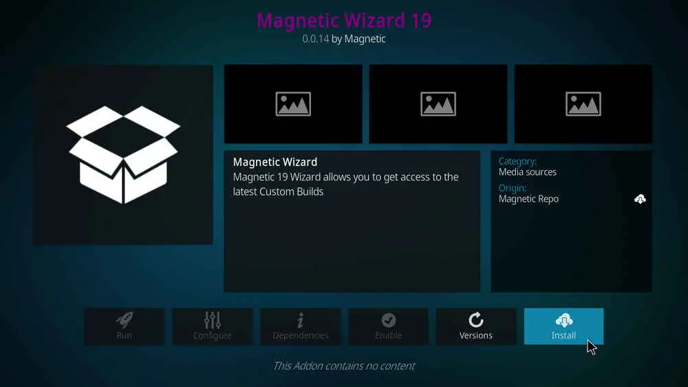 Install Kodi Magnetic Wizard 19 addon