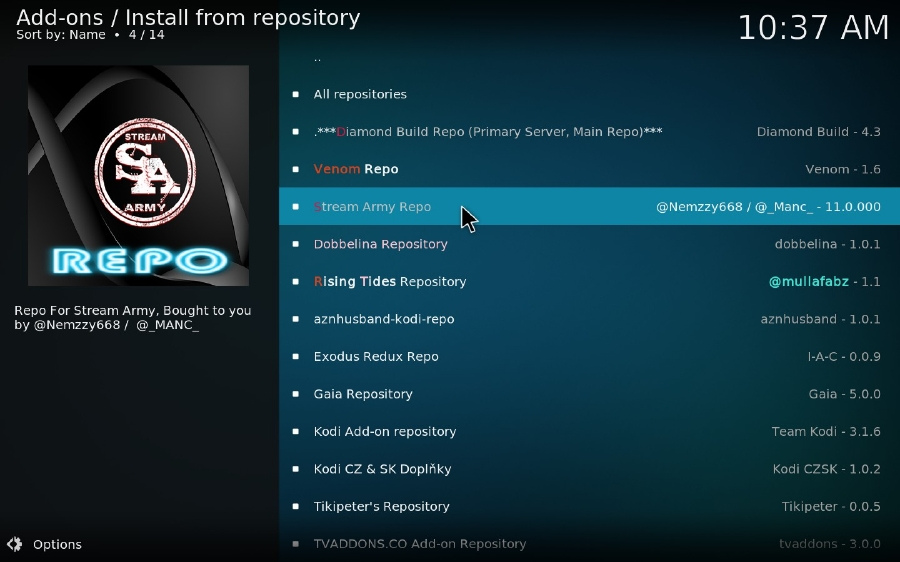 Open Stream Army Repo