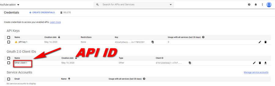 Get API ID and API Secret