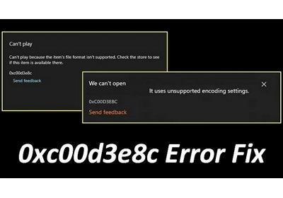 4 Ways to Fix 0xc00d3e8c Error Code