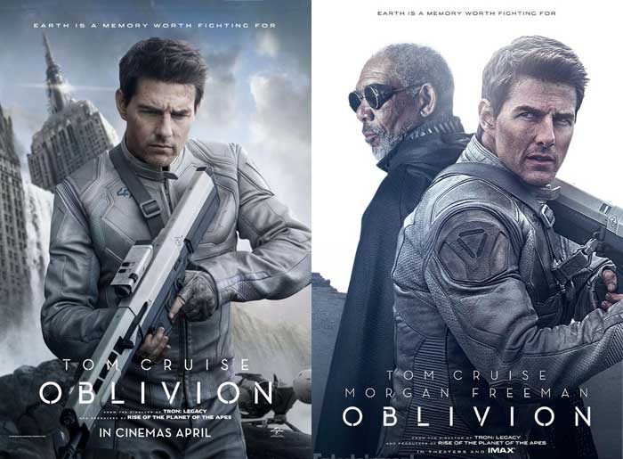 DVD Oblivion Poster – Tom Cruise and Morgan Freeman