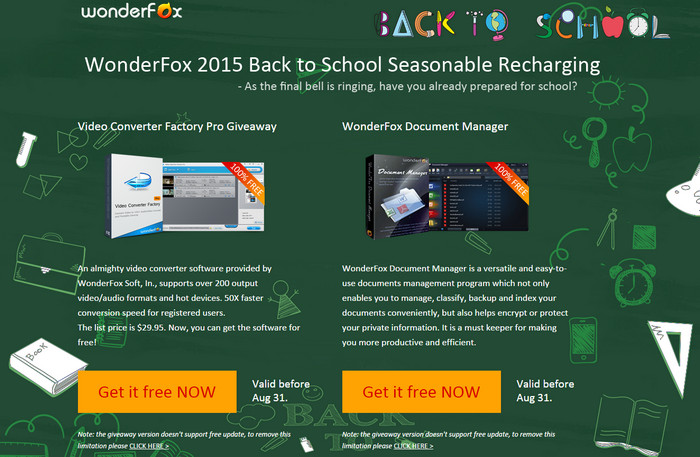 WonderFox 2015 Back to School Giveaway