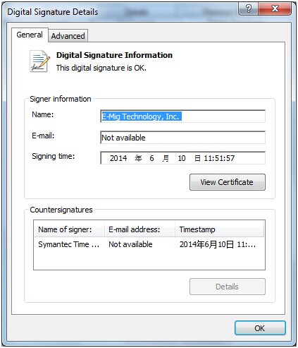 Digital Signature Information of WonderFox