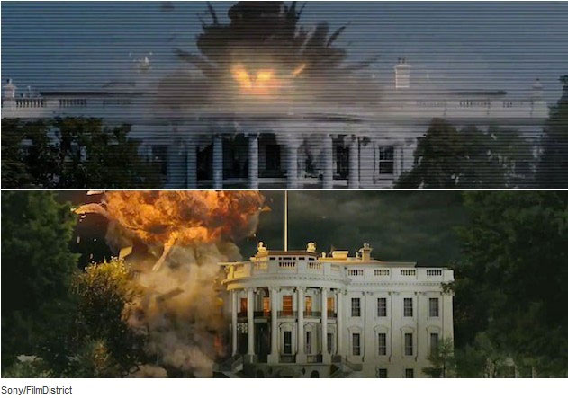 Olympus Has Fallen VS White House Down of explosion scene