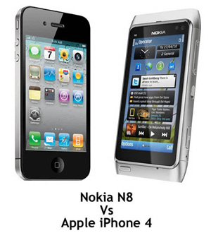 Nokia N8 vs iPhone 4