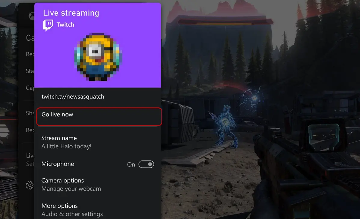 Start Xbox Twitch Streaming