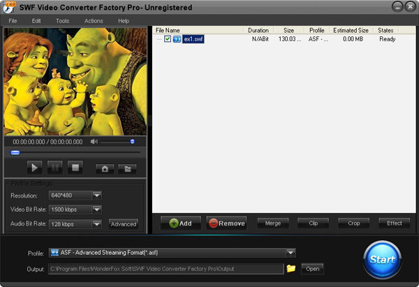 SWF Video Conerter Factory Pro software