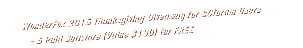WonderFox 2015 Thanksgiving Giveaway 
