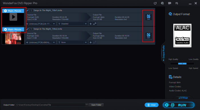 Edit the audio from DVD