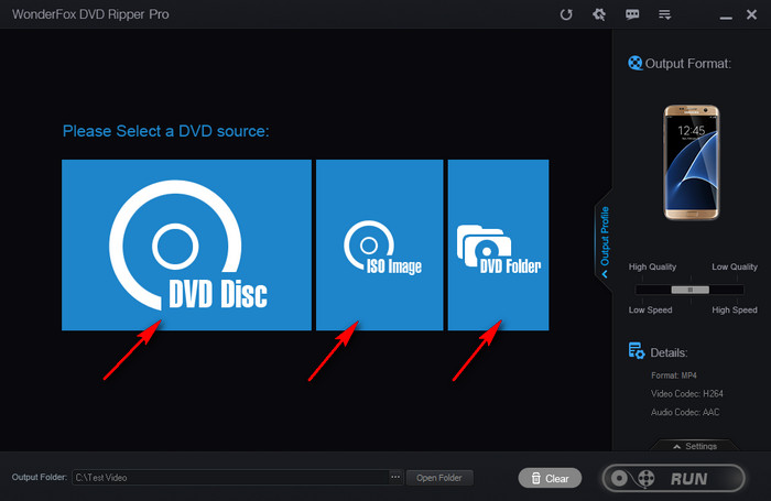 Interface of the Best DVD Extractor