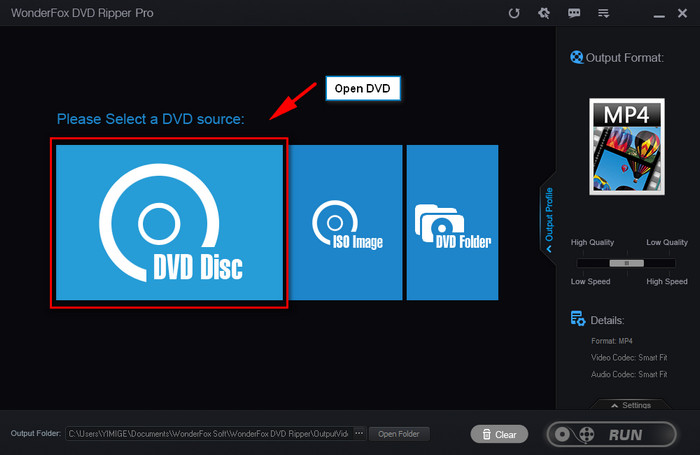 Open DVD file