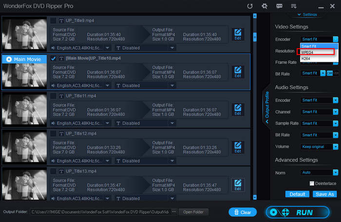 Choose formats of DVD