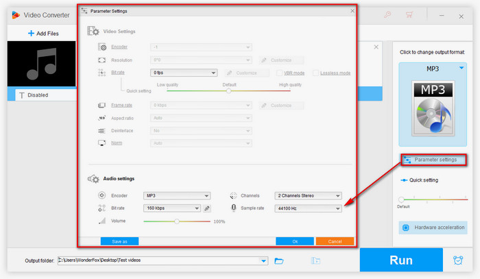 Adjust Audio Parameters