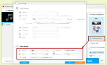 Modify Audio Parameters