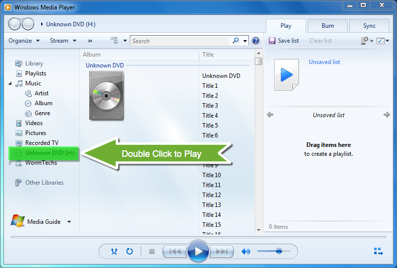 Play DVD with Windows Media Player