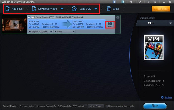 Main Interface of the DVD Converter