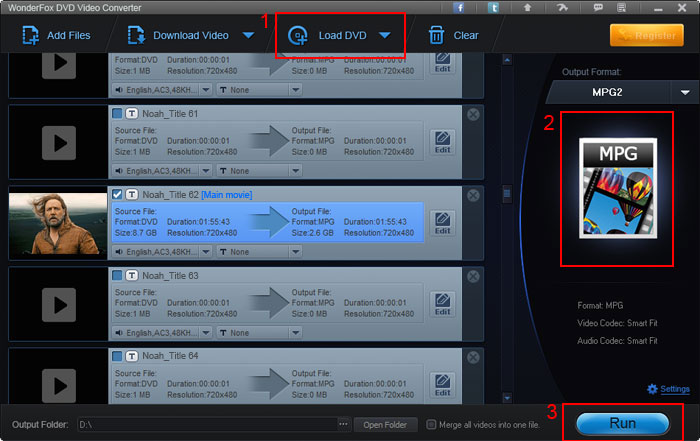 Backup DVD Noah to digital video within 3 steps