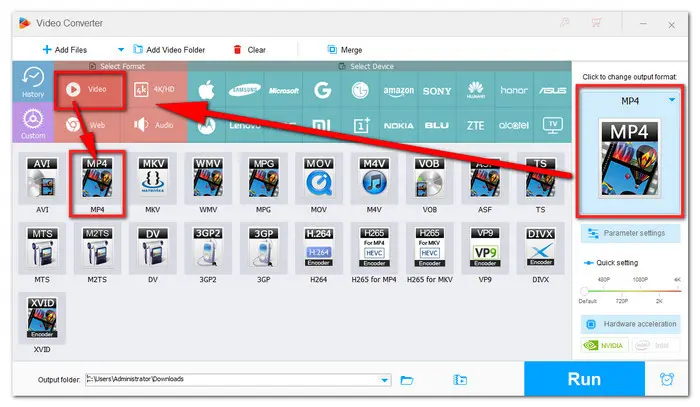 Select a Windows Supported Format