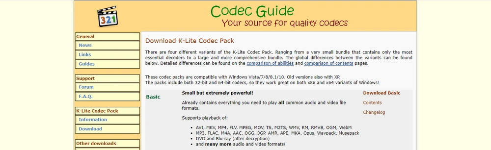 what does missing codec mean