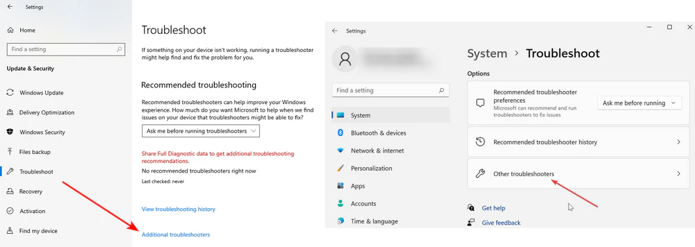 Run Windows Troubleshooter