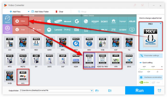 Choose a Preferred Export Format