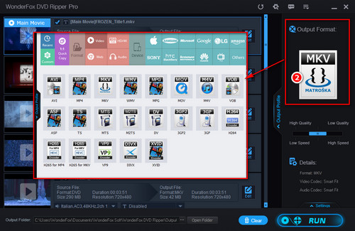 Select an Output Format