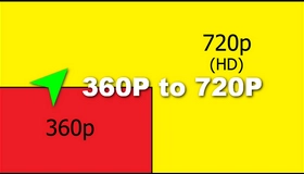 360p to 720p