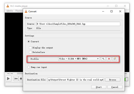 Convert 3GP with VLC