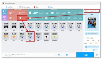 Choose Export Profile