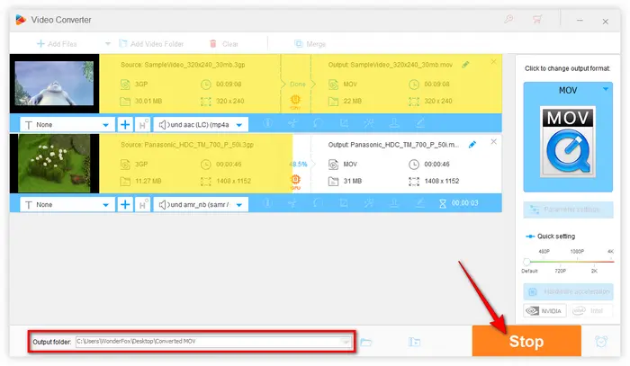 Convert 3GP to MOV in Batches