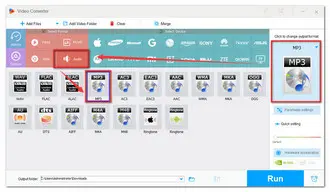 Select MP3 as Output Format