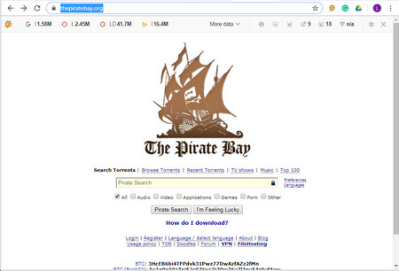 The Pirate Bay - 4K torrenting sites