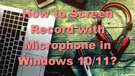 Screen Record with Mic